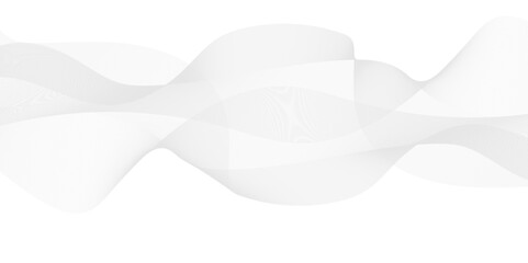 Vector illustration. Wave with lines created using blend tool.  Stylized line art background. 