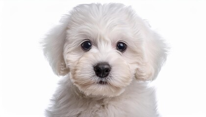 Obraz premium ボロニーズの子犬のポートレート（Bolognese puppy portrait on white background） 