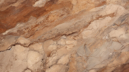 earth-toned marble surface with natural patterns and textures, creating the appearance of rock formations or desert landscapes.