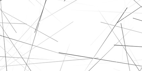 Random chaotic lines. Abstract geometric pattern. Outline monochrome texture. Trendy random diagonal lines image.