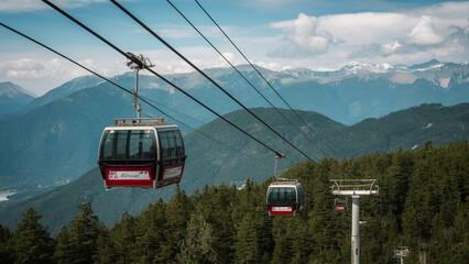 cable car on mountain
