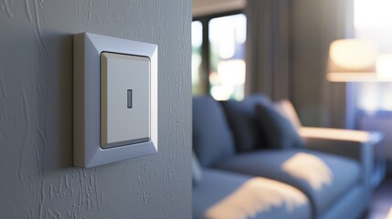 Modern Light Switch in a Contemporary Living Room.