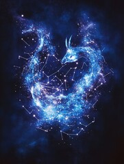 Celestial Constellations. Zodiac Stars & Cosmic Glow