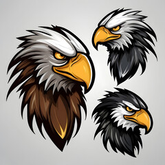 Obraz premium American bald eagle head illustration logo of a American eagle head American bald eagle