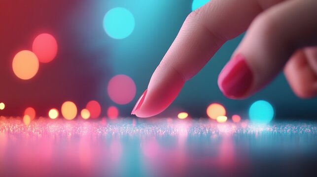 A hand tapping on a touchscreen display, highlighting the ease and responsiveness of a modern user interface.