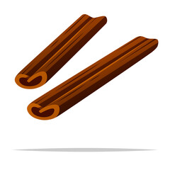 Cinnamon sticks vector isolated illustration