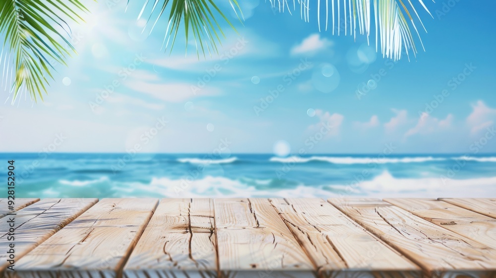 Wall mural Summer Beach Tabletop