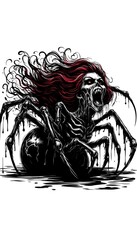 Horror Monster Tattoo: Dark Illustration Art