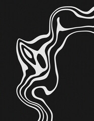 Liquid dynamic grainy texture, Black and white poster design with liquid and curve lines, Futuristic cover set. Letter size. Ideal for banner, flyer, invitation, business card.