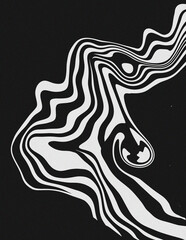 Liquid dynamic grainy texture, Black and white poster design with liquid and curve lines, Futuristic cover set. Letter size. Ideal for banner, flyer, invitation, business card.