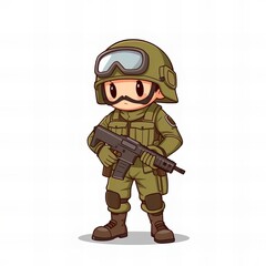 cartoon soldier with a gun and goggles.