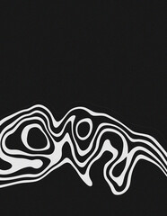 Liquid dynamic grainy texture, Black and white poster design with liquid and curve lines, Futuristic cover set. Letter size. Ideal for banner, flyer, invitation, business card.