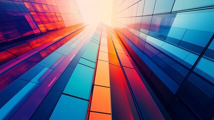 Obraz premium Colorful Glass Facade