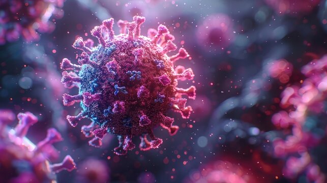 Mpox (monkey pox) virus, Monkeypox viruses, pathogen closeup, infectious zoonotic disease, background. Cinematic Representation of the Mpox Virus.