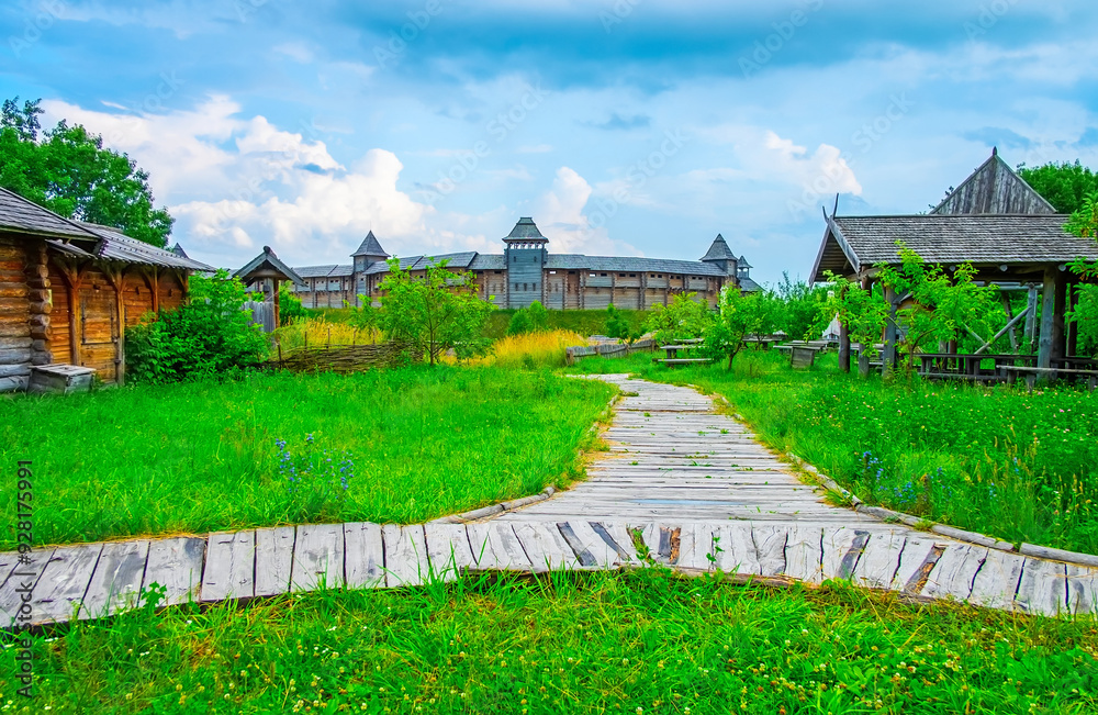 Wall mural On the grounds of Kyiv Rus Park, Ukraine