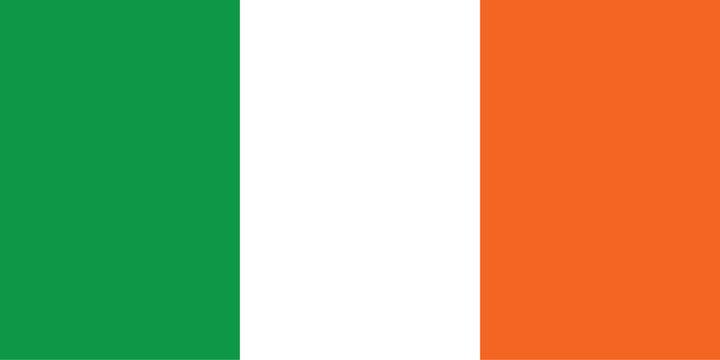 Nationall flag of Ireland. Vector illustration
