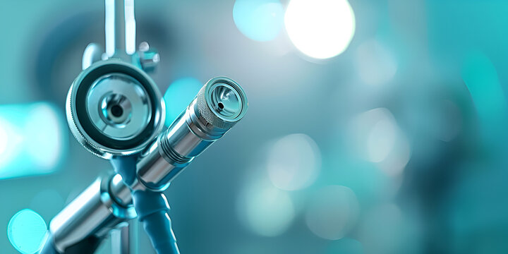 Medical Equipment Closeup, Closeup perspective of a laparoscope AI Generated.