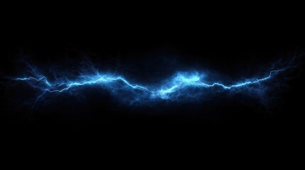 Blue lightning on dark background
