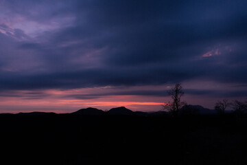 atardecer en el cerro