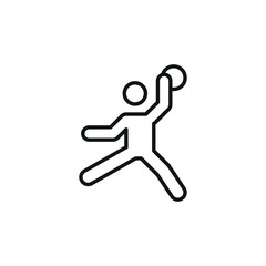 Basketball dunk icon. Simple basketball dunk icon for social media, app, and web design. Vector illustration..