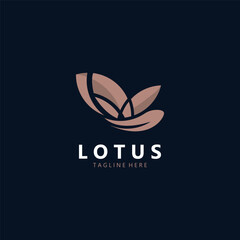 Lotus flower modern elegant lotus feminine for the beauty spa logo design