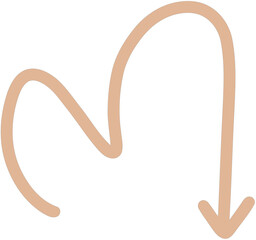 Abstract Hand-Drawn Arrow Doodle