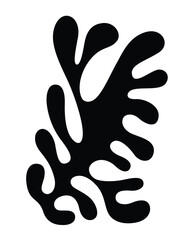 abstract silhouette illustration of algae