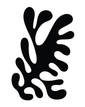 abstract silhouette illustration of algae