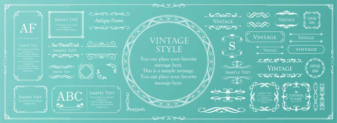 Fototapeta premium アンティークフレーム。ハロウィンのフレームデザイン。