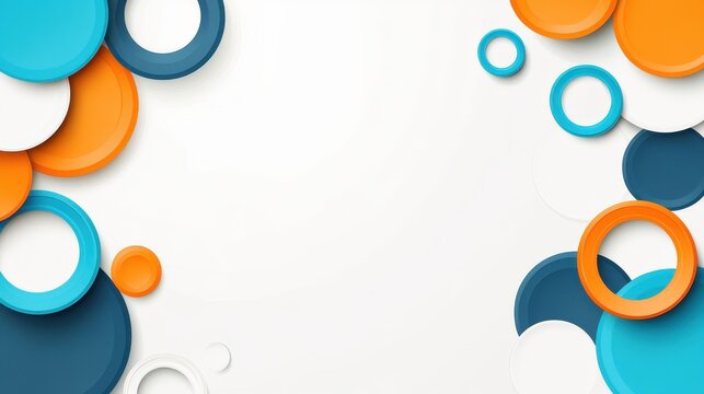 Bright and cheerful background featuring colorful rings, perfect for a modern flat look with playful cartoon textures.