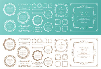 アンティークフレーム。ハロウィンのフレームデザイン。