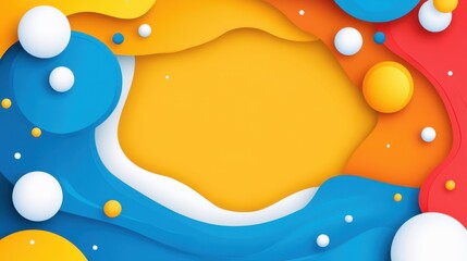 Experience a vibrant mix of colors in this abstract illustration, bringing a modern touch to flat design with cartoon textures.