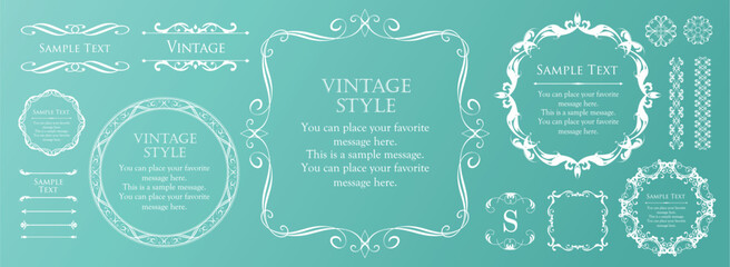 アンティークフレーム。ハロウィンのフレームデザイン。