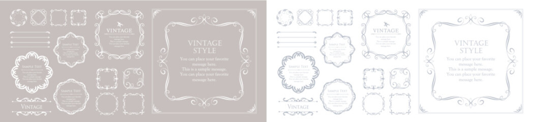 アンティークフレーム。ハロウィンのフレームデザイン。