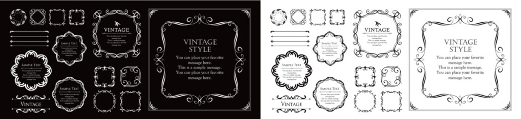 アンティークフレーム。ハロウィンのフレームデザイン。