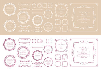 アンティークフレーム。ハロウィンのフレームデザイン。