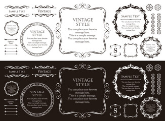 アンティークフレーム。ハロウィンのフレームデザイン。