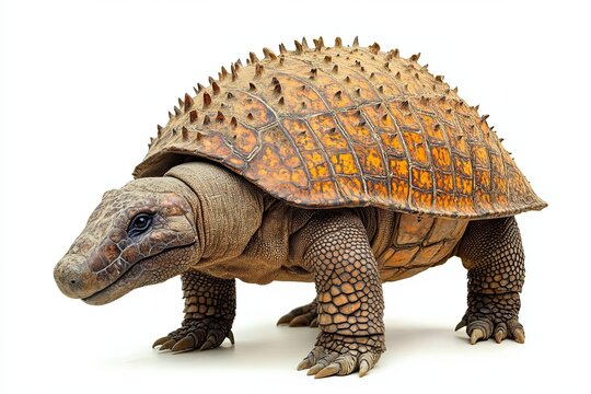 Spiky-shelled turtle with a crocodile-like head