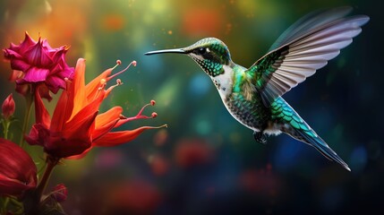 Fototapeta premium shimmering iridescent green