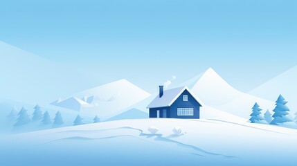 clean small house illustration