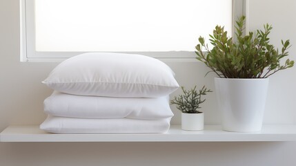modern white pillow case