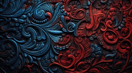 detail red and blue backgrounds