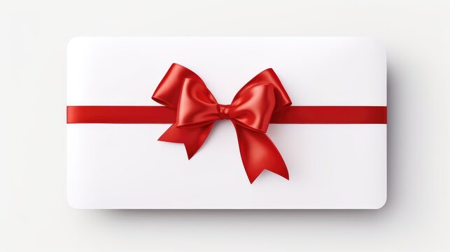 blank gift card on white