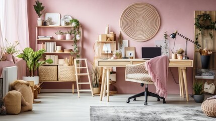 blush chic office