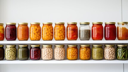 goods groceries on white