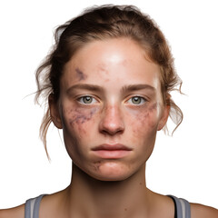 Fototapeta premium bruised woman face