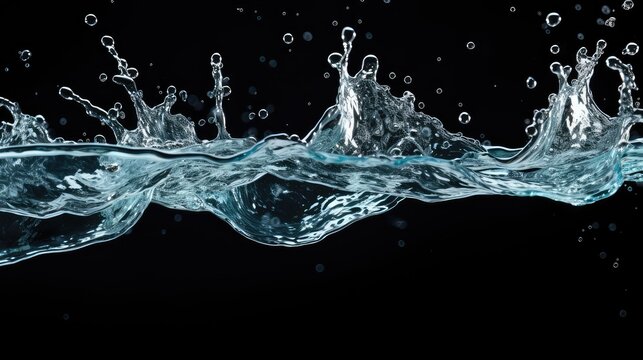 moti water on transparent background