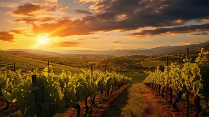 sungrapes wine at sunset