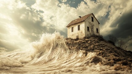building a foundation on solid rock and sand to withstand the storms and floods of life.