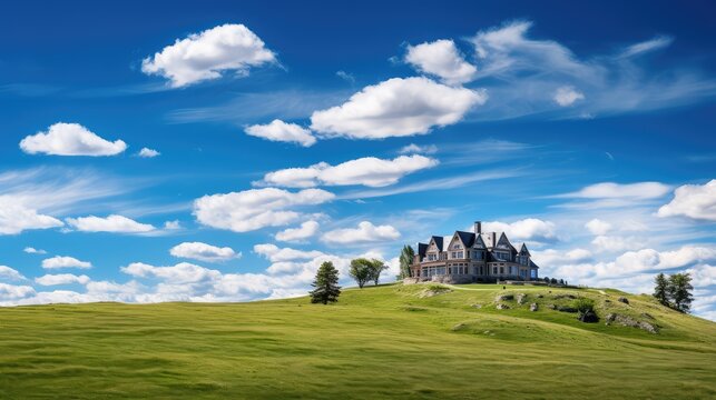 greur house and sky